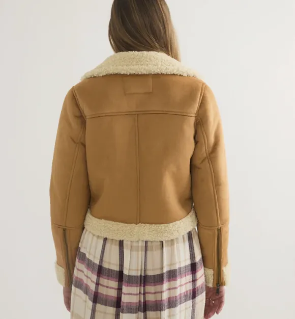 Sherpa Moto Jacket - Chestnut