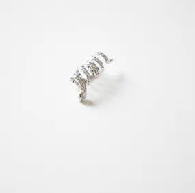 Snake cuff Earrings, .925 Sterling Silver Ear Statement Cuff Earring