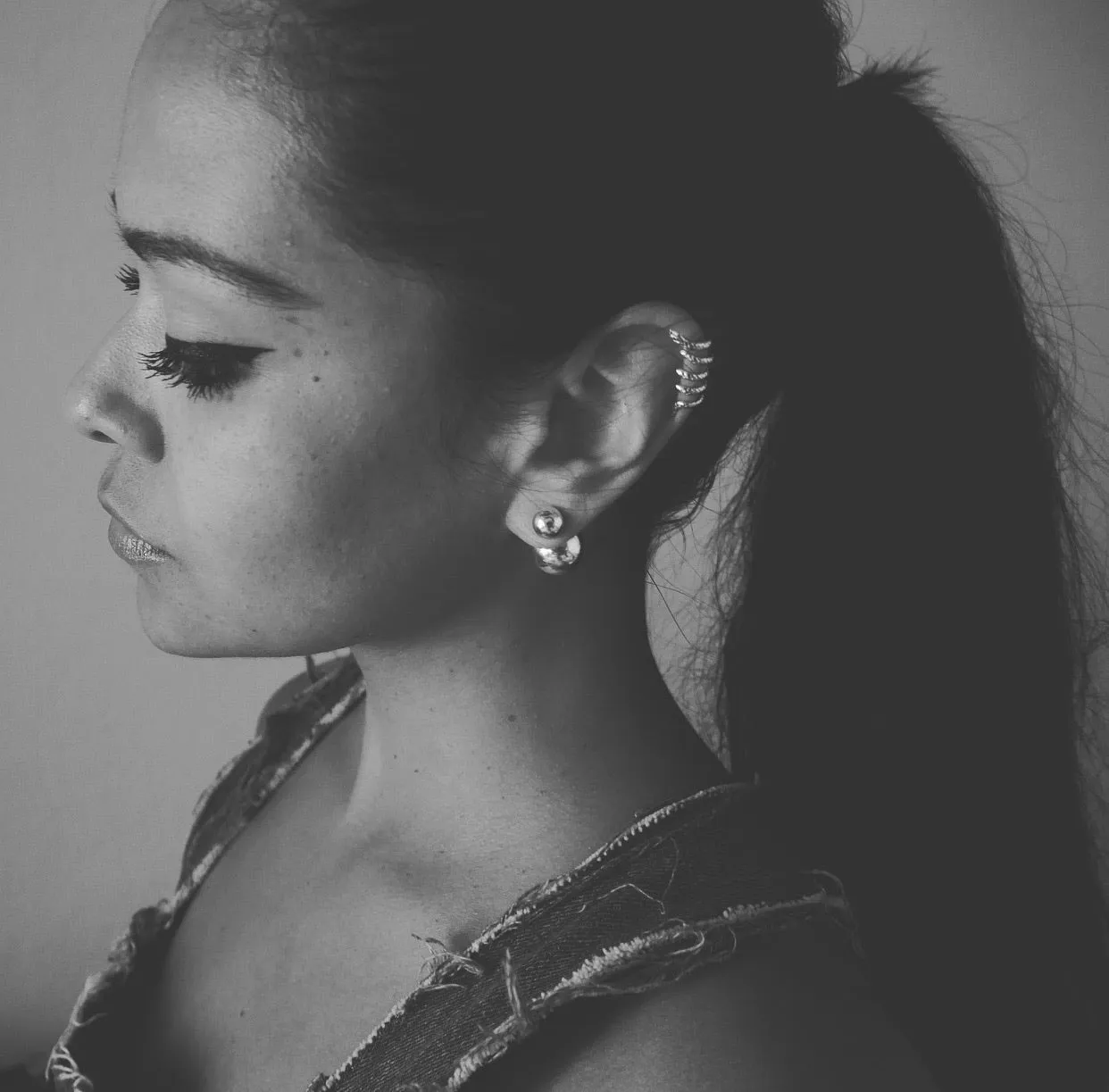 Snake cuff Earrings, .925 Sterling Silver Ear Statement Cuff Earring