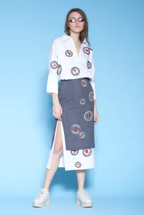Stamp Double Layer Skirt