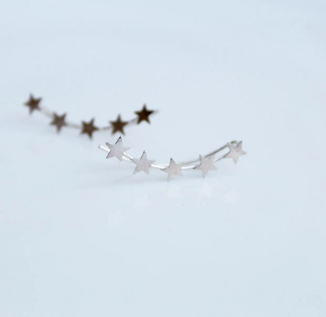 Star Dream .925 Sterling Silver Ear Crawler Earrings