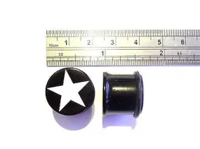 STAR Plugs Tunnels Stretched Ear Lobe Plugs 5/8 inch "