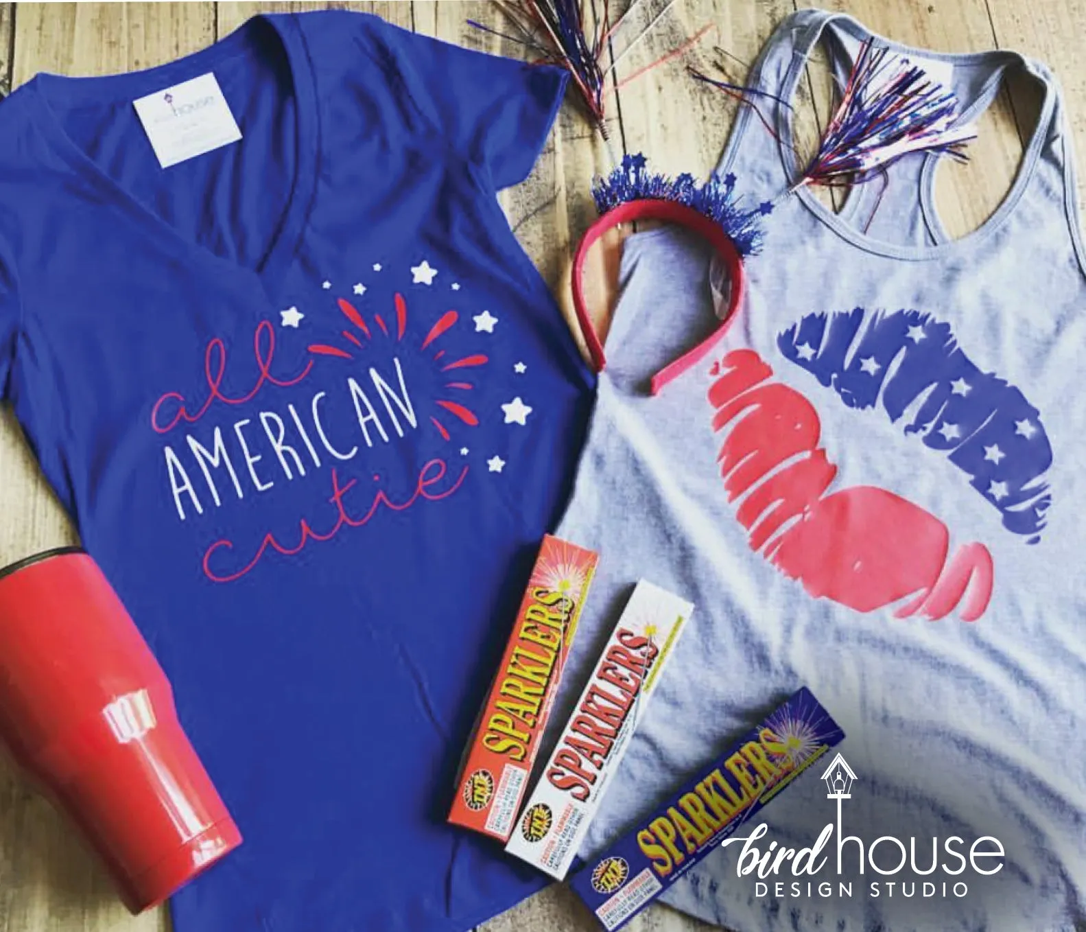 Stars and Stripes Kiss Shirt, Cute July 4th Tank, Lips, Funny USA Tee