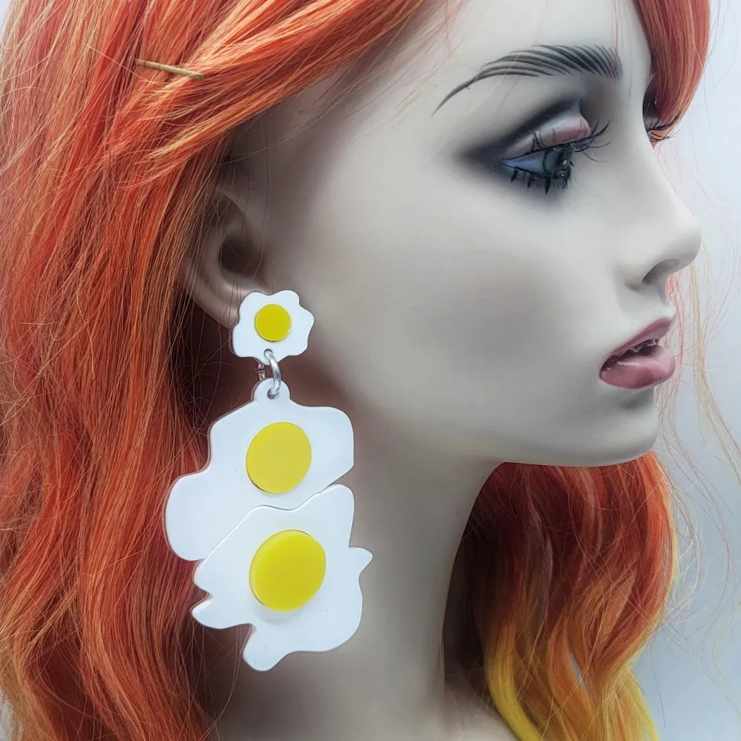 Steak & Eggs Drop Earrings