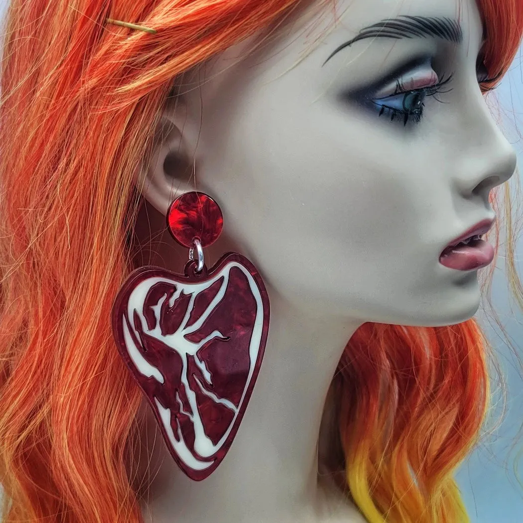Steak & Eggs Drop Earrings
