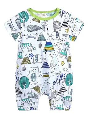 Summer Cute Onesie Newborn Baby Cartoon Bodysuit Romper