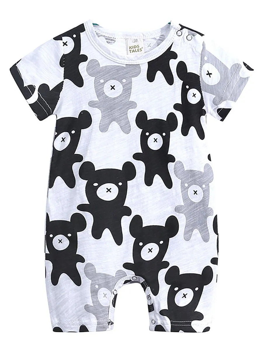 Summer Cute Onesie Newborn Baby Cartoon Bodysuit Romper