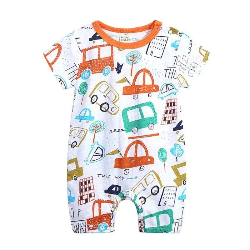 Summer Cute Onesie Newborn Baby Cartoon Bodysuit Romper