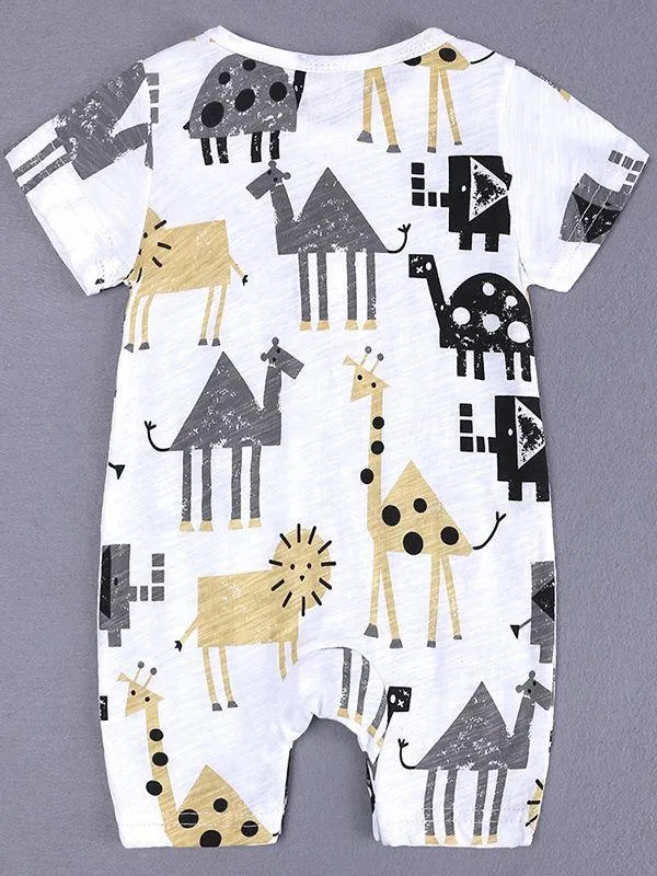 Summer Cute Onesie Newborn Baby Cartoon Bodysuit Romper