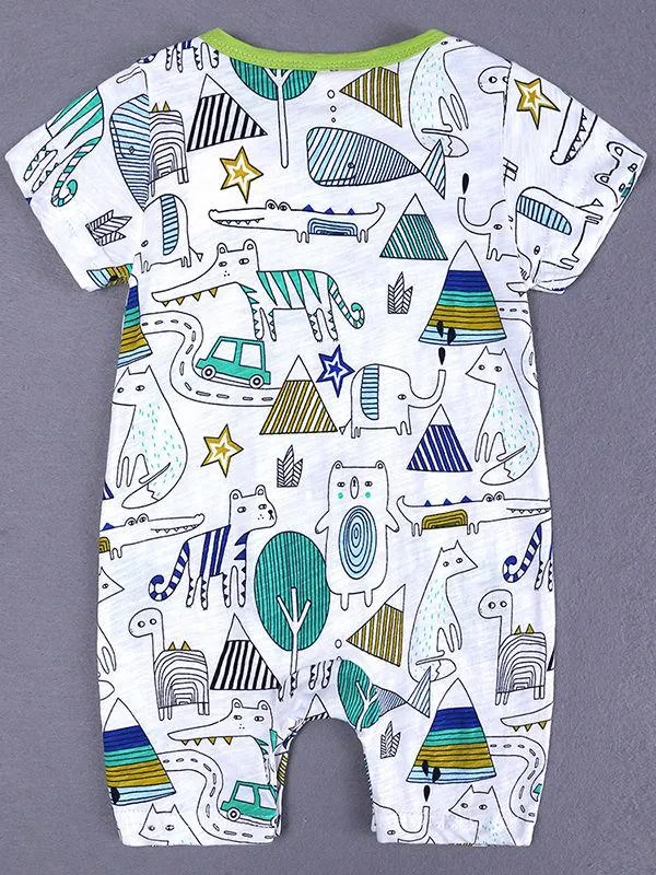 Summer Cute Onesie Newborn Baby Cartoon Bodysuit Romper