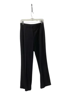 Theory Size 8 Black Wool Blend High Waist No pockets Cuffed Straight Leg Pants