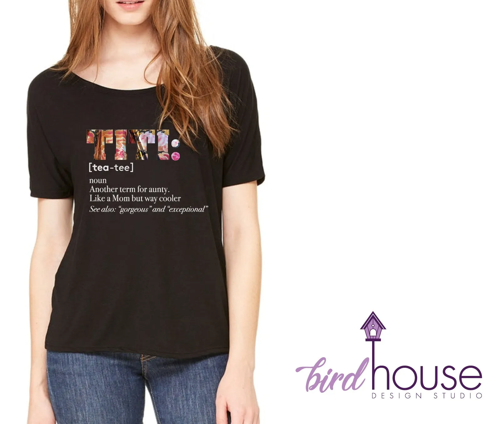 Titi Definition, Cute Floral Shirt for Aunt and Tia, Custom Any Color or style