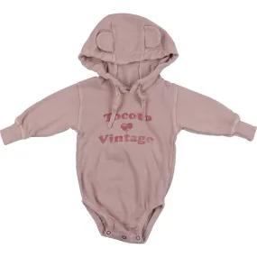 TOCOTO VINTAGE PINK BABY BEAR ROMPER WITH TOCOTO LOGO