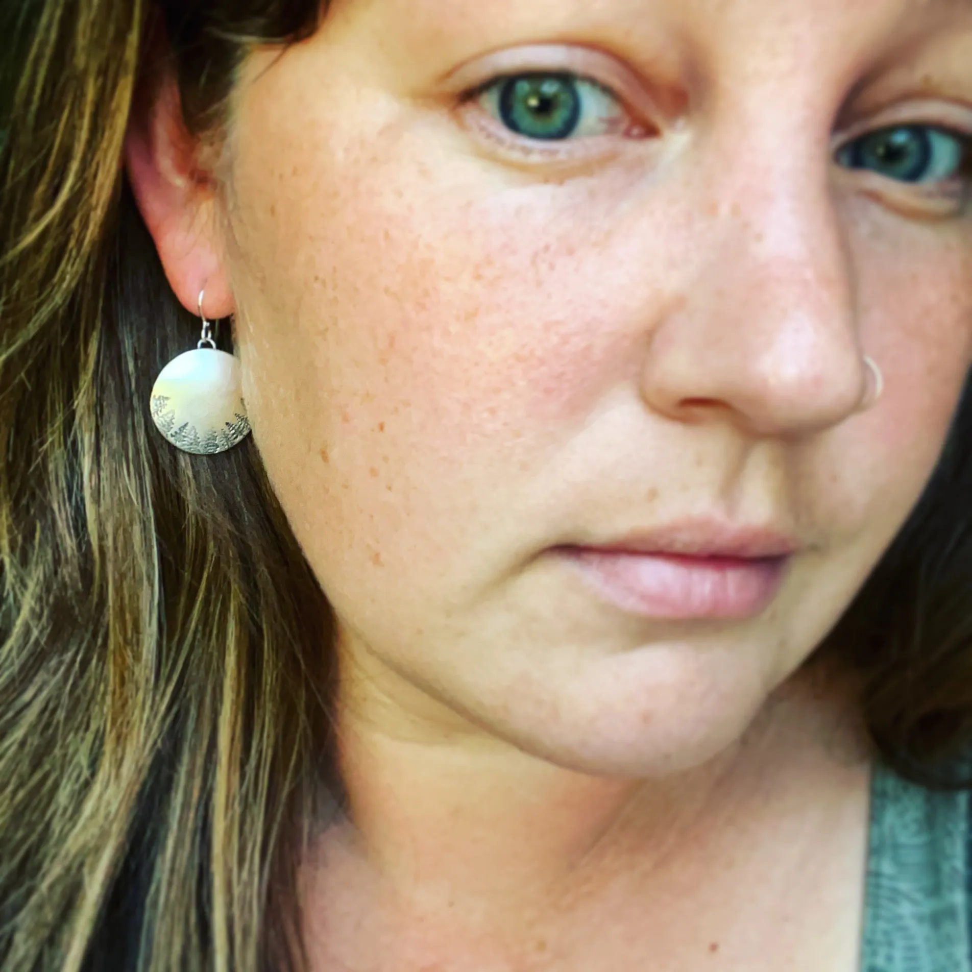 Tree Silhouette Sterling Silver Earrings
