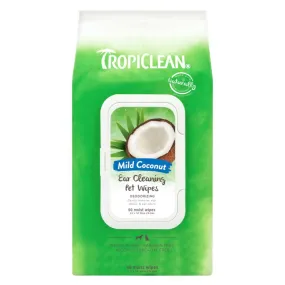 TropiClean Deodorizing Ear Cleaning Wipes for Dogs & Cats x 50