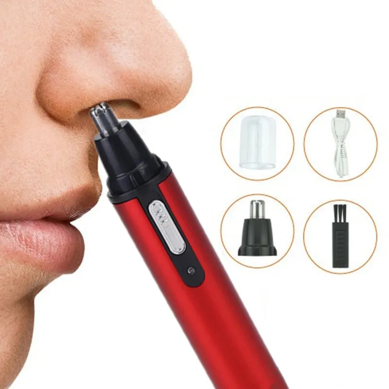 USB Rechargeable Nose and Ear Hair Facial Trimmer