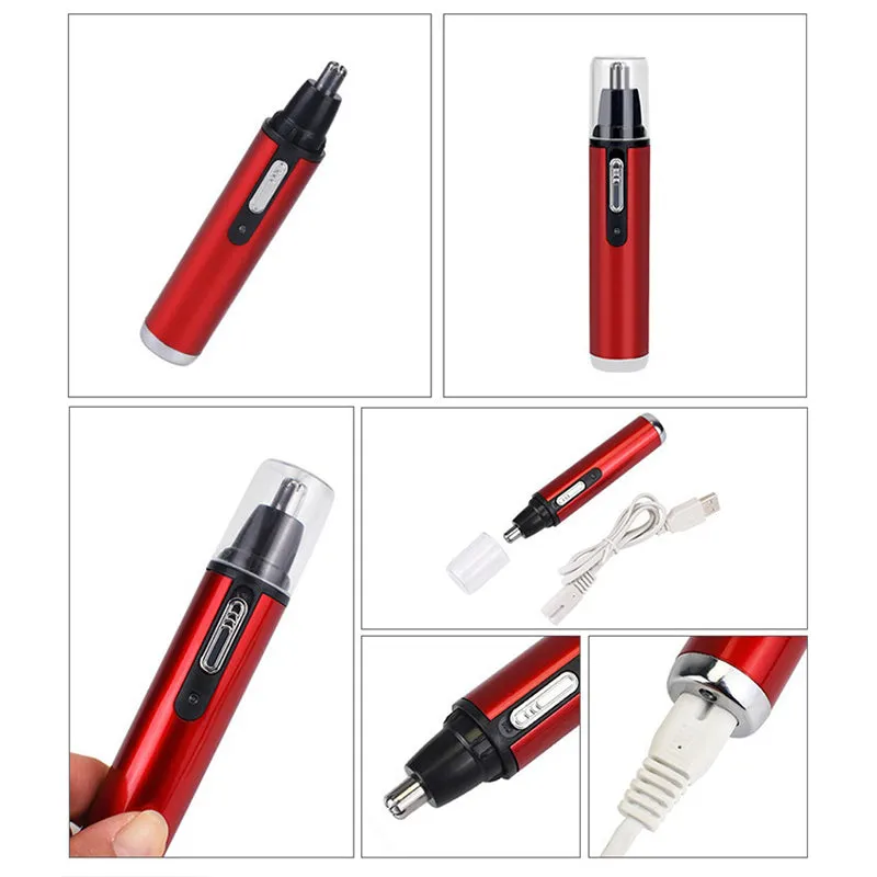 USB Rechargeable Nose and Ear Hair Facial Trimmer