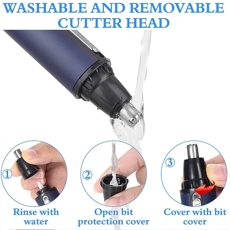 USB Rechargeable Nose and Ear Hair Facial Trimmer