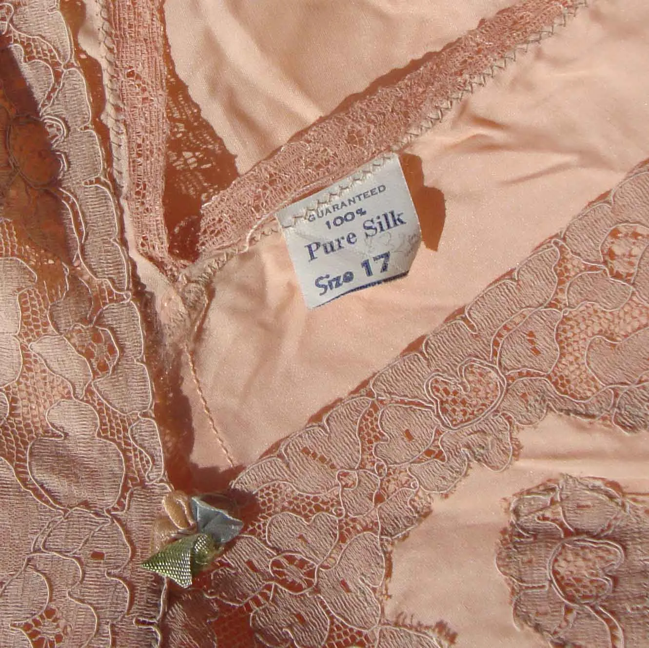 Vintage 30s Pajamas Peach Lingerie Top & High Waist Pants Set M / L