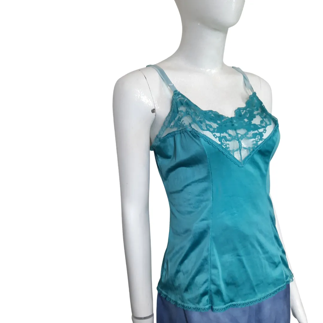 Vintage Lace Trim Slip Top Size L