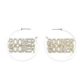 White Hoop Earrings
