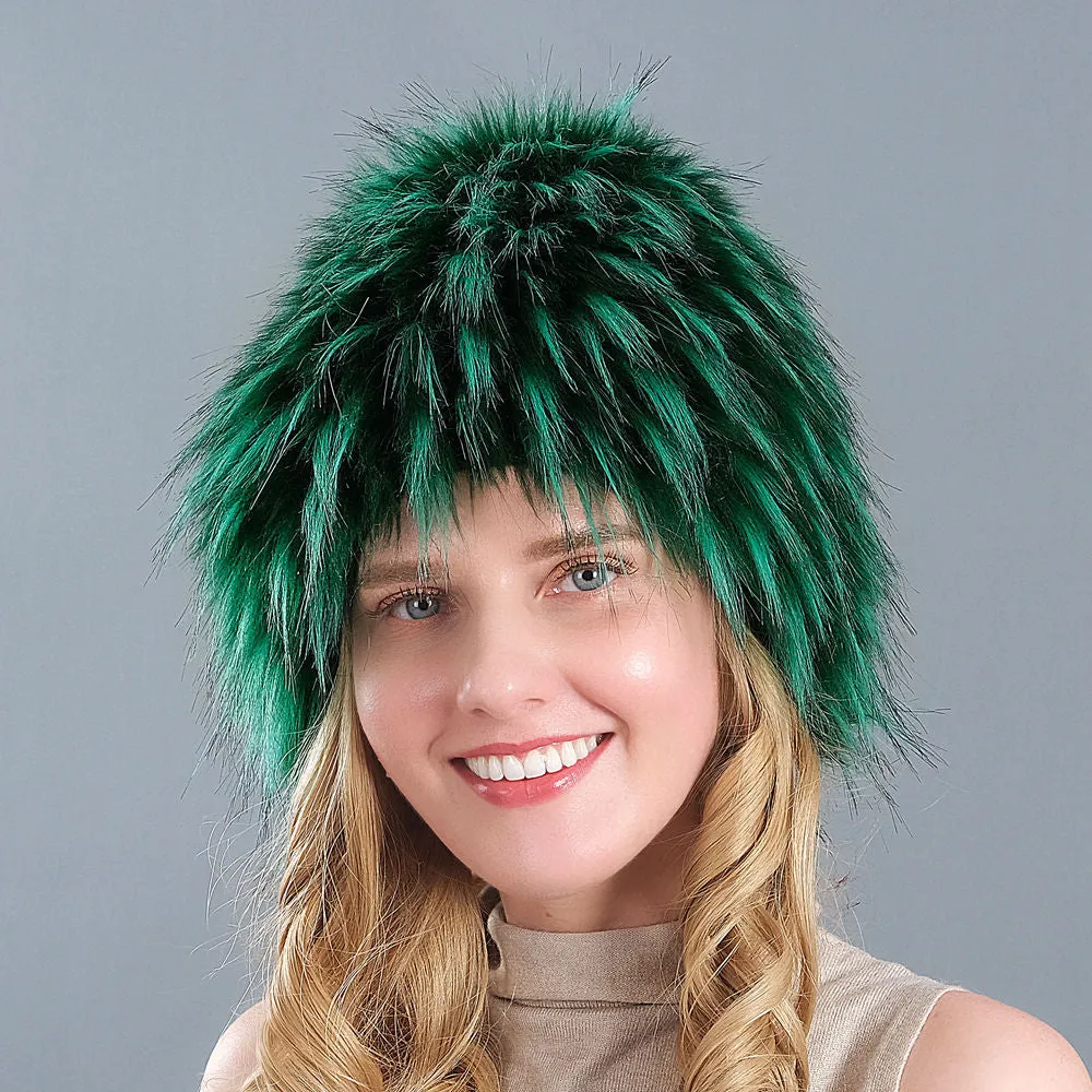 Winter imitation fox fur hat whole hair hat wide fur ear protection hat