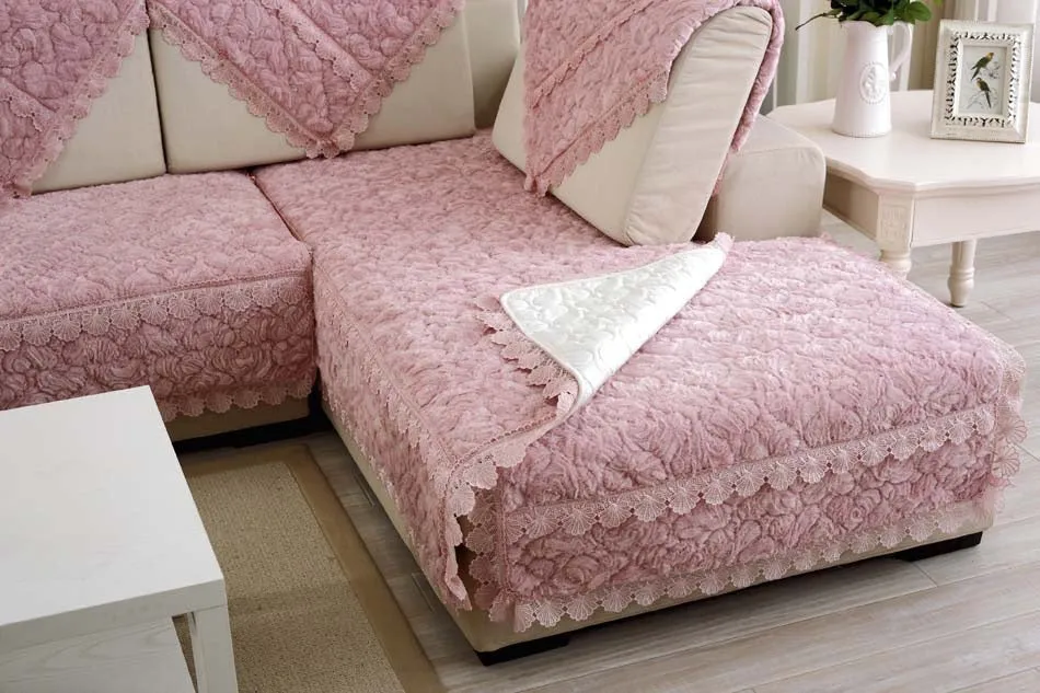 Winter Warm Flowers Anti Slip Sofa Cover