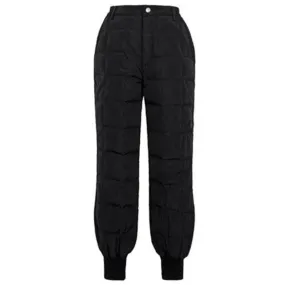 Women High-Waist Thick Duck Down Pants