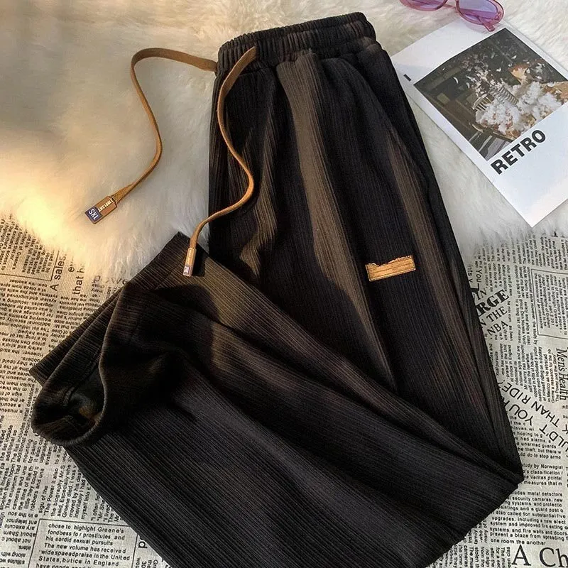 Women's Soft Pants Casual Baggy Spring Female Trousers 2023 Fashion Casual Elastic Waist Woman Pants