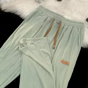 Women's Soft Pants Casual Baggy Spring Female Trousers 2023 Fashion Casual Elastic Waist Woman Pants