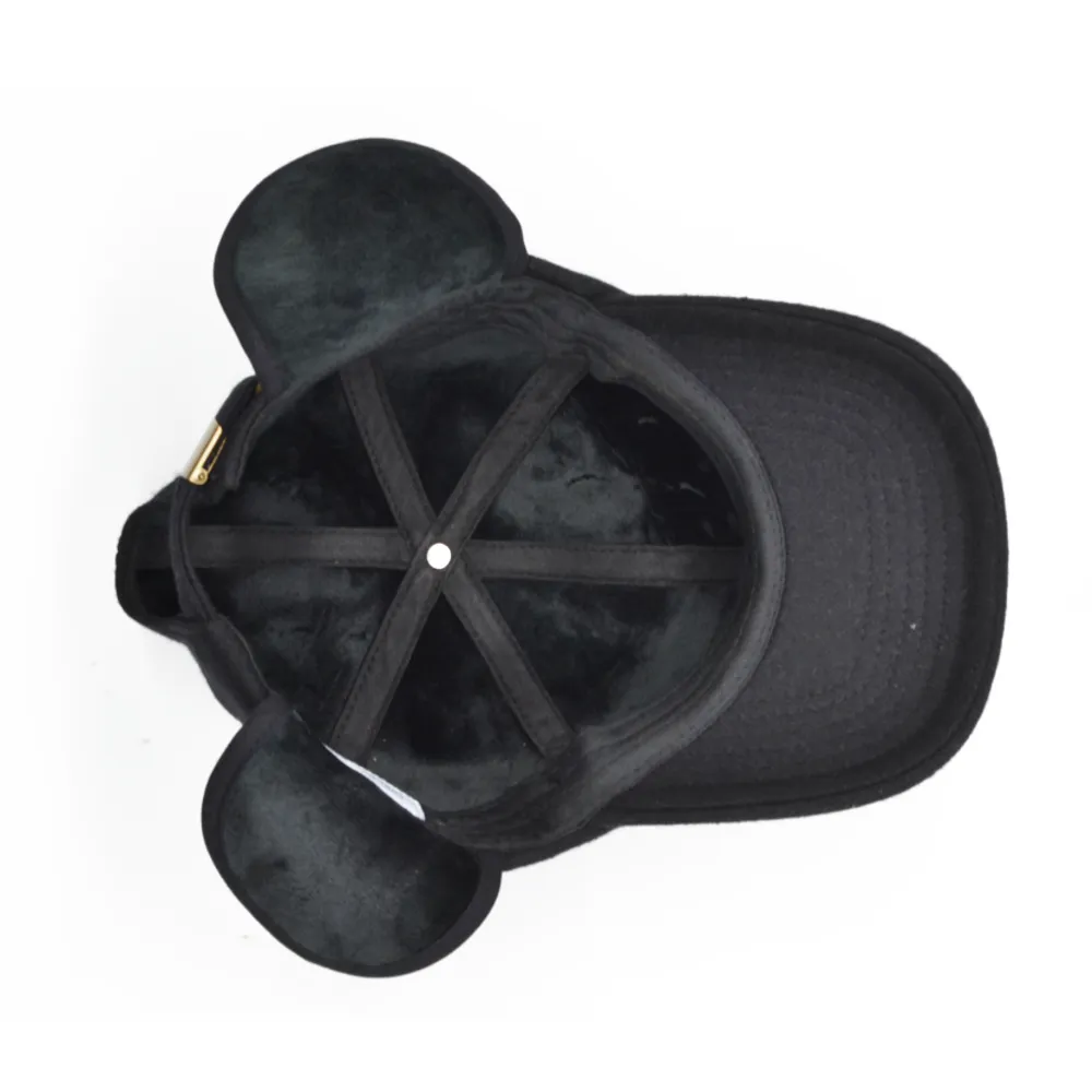 Wool Hat with Optional Fold Down Ear-Flap