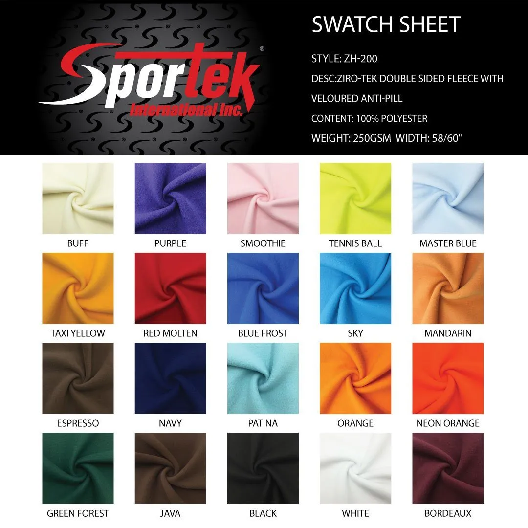 ZH-200 Ziro-Tek Fleece 200 Wt | Ziro-Tek Double Sided Fleece with Veloured Anti-Pill Finish Face